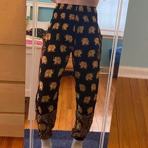 Elephant print flowy pants